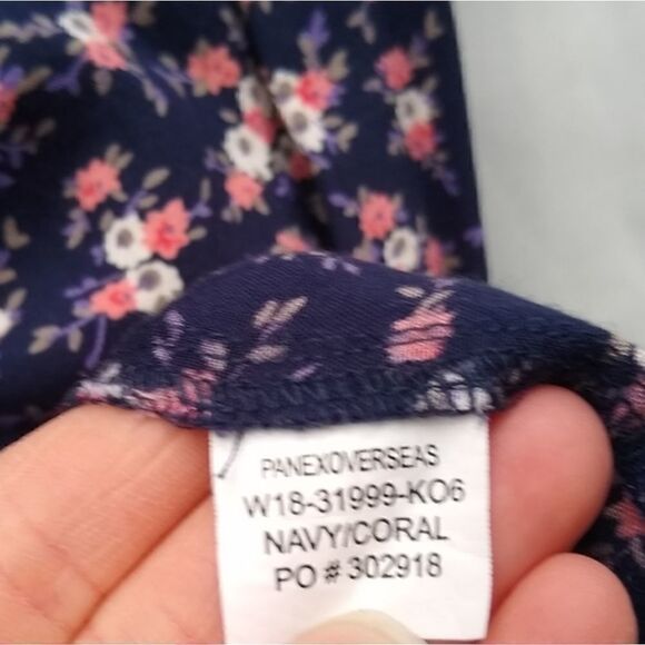 Band Of Gypsies dress floral navy blue and pink spring summer all season coverup - Picture 6 of 8